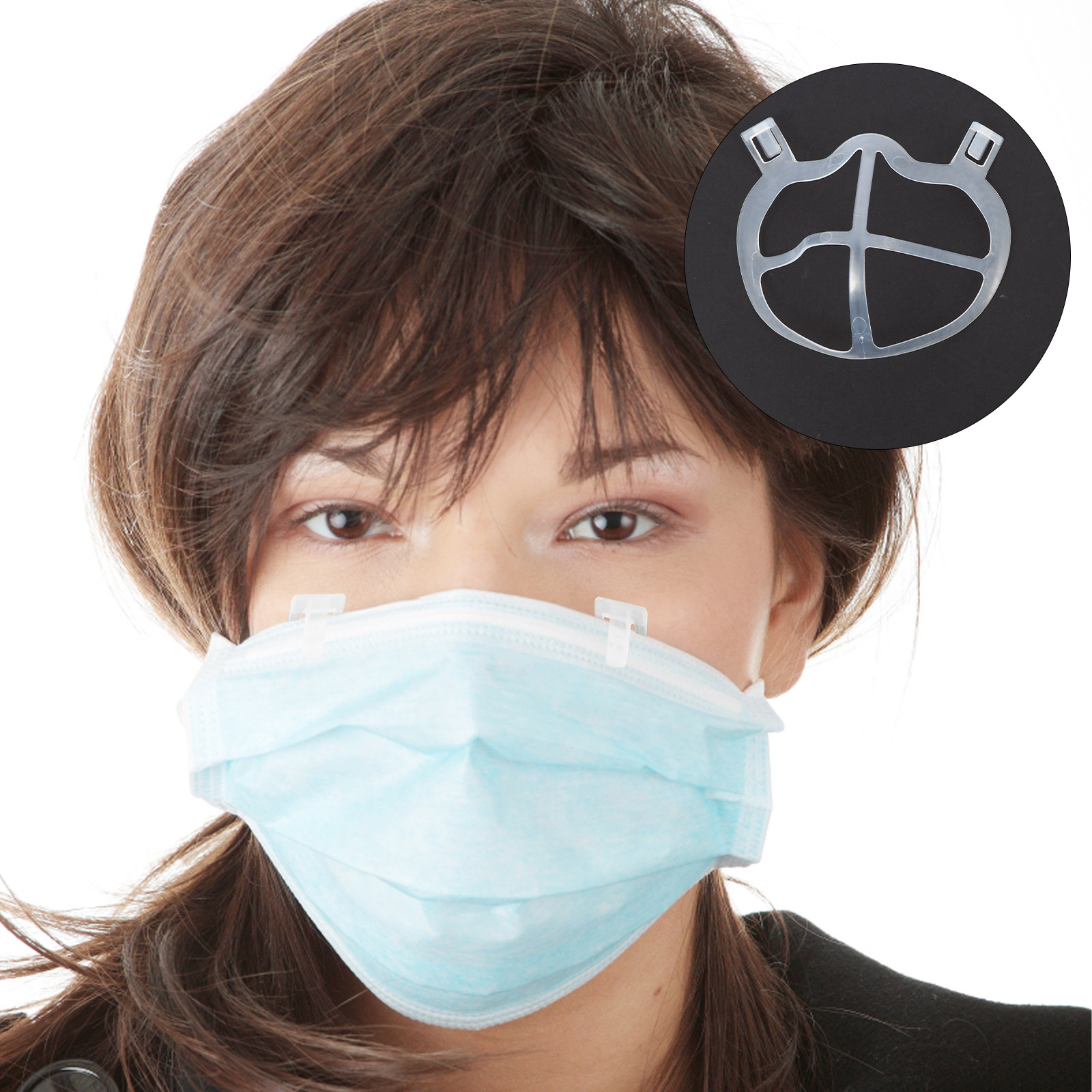 Silicone Mask Bracket - 10 Stück Silikon-Maskenhalter, innere Stützhalterung, 3D-Gesicht